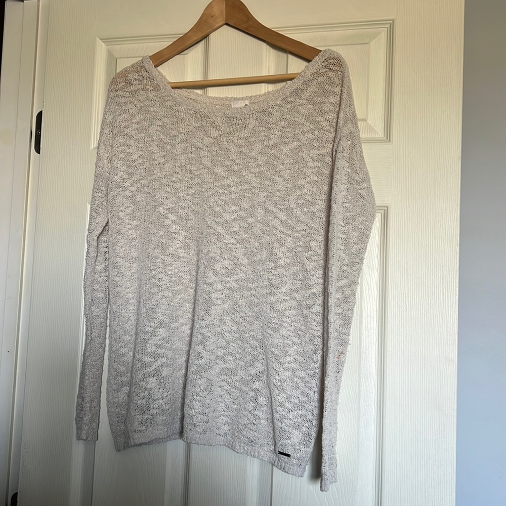Lightweight woven summer sweater semi sheer